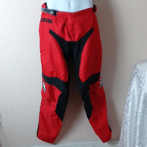 Dirtvibe Red and Black Men’s Motocross Riding Pants